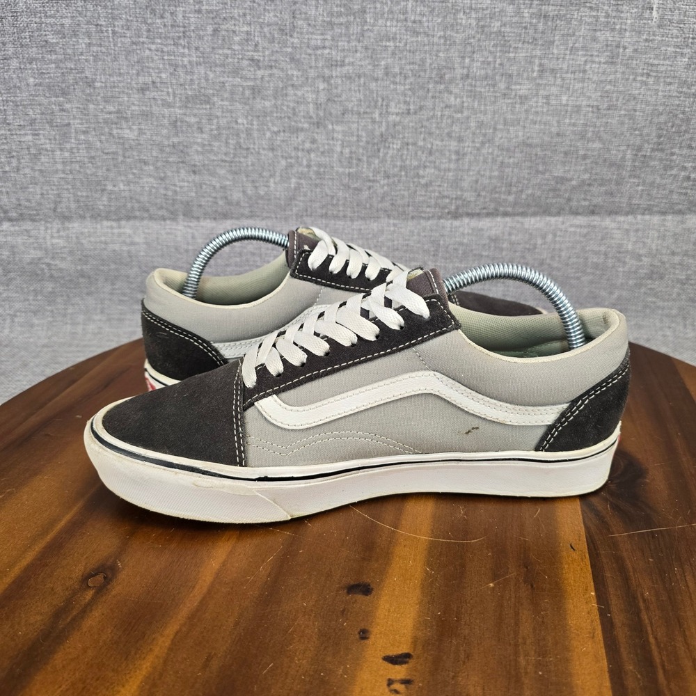 Vans Old Skool Grey Charcoal Suede Canvas Low Top Sneakers Womens 10 Mens 8.5 - Picture 8 of 14